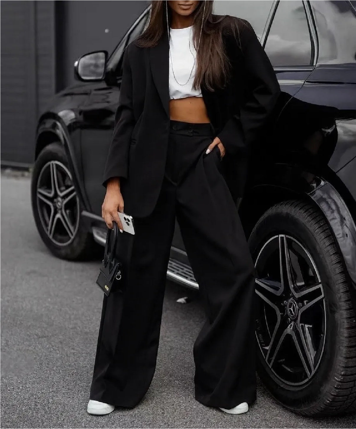 Traje blazer y pantalón oversize