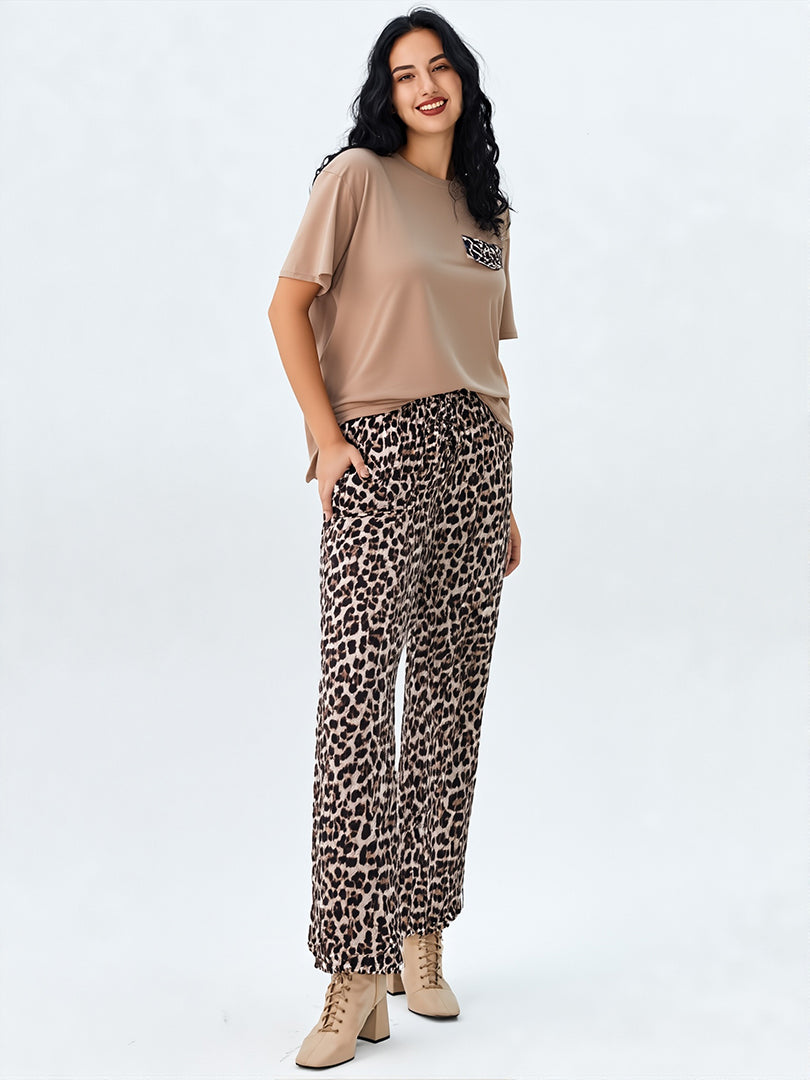 Pantalón Animal Print Fluido