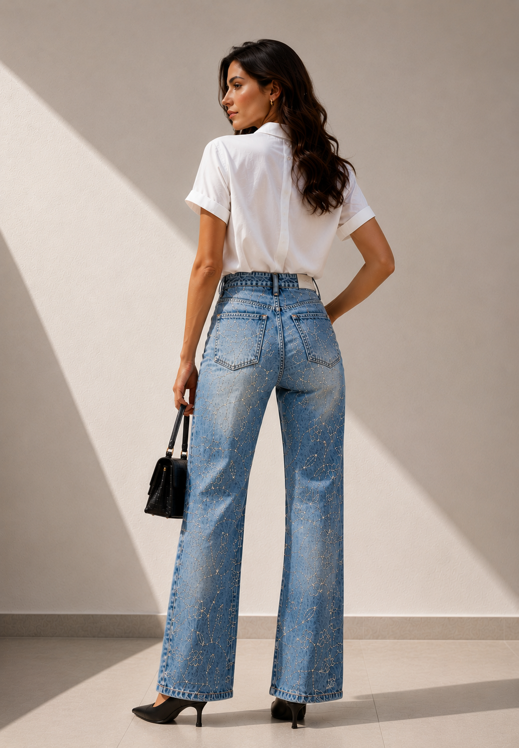 Jeans con strass para un estilo deslumbrante y moderno