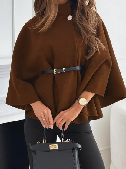 Capa poncho con cinturón