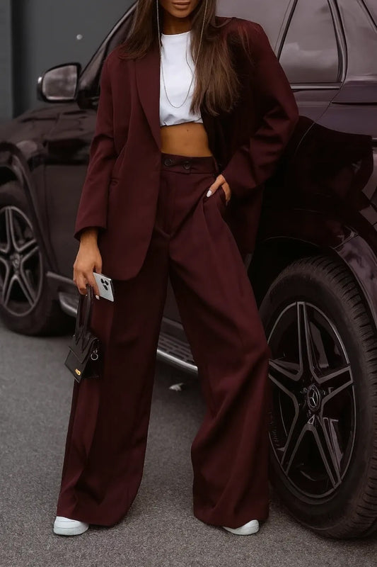 Traje blazer y pantalón oversize