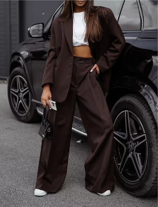 Traje blazer y pantalón oversize