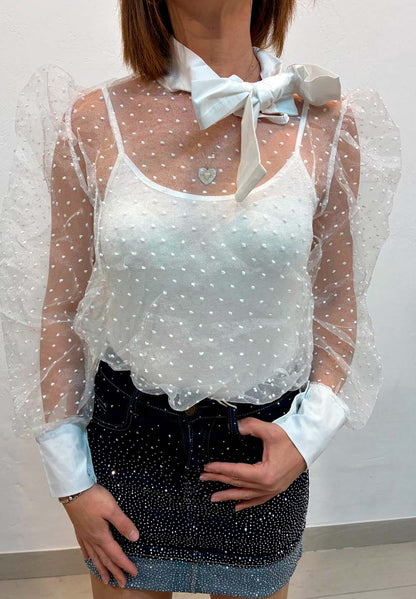 Blusa Romántica de Tul