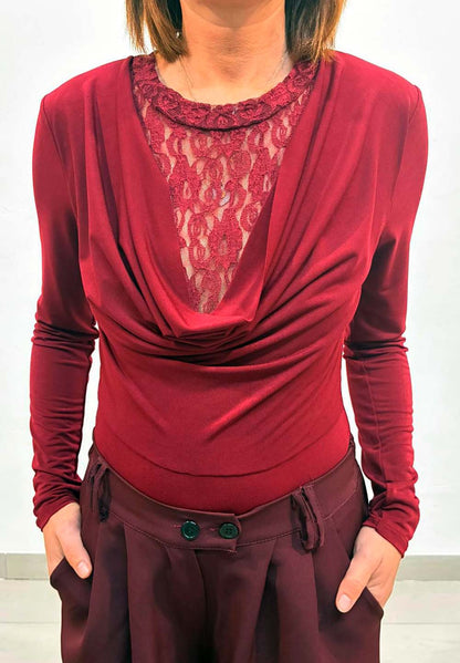 Body cascada con encaje