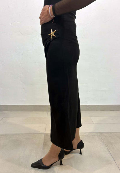 Falda midi cruzada con estrella