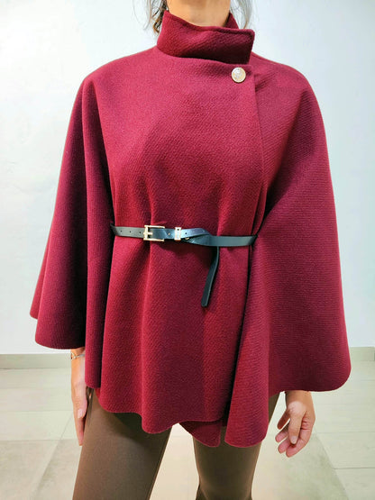 Capa poncho con cinturón
