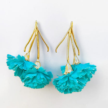 Pendientes de clavel acabado dorado