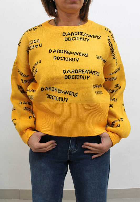 Jersey de Punto con Letras