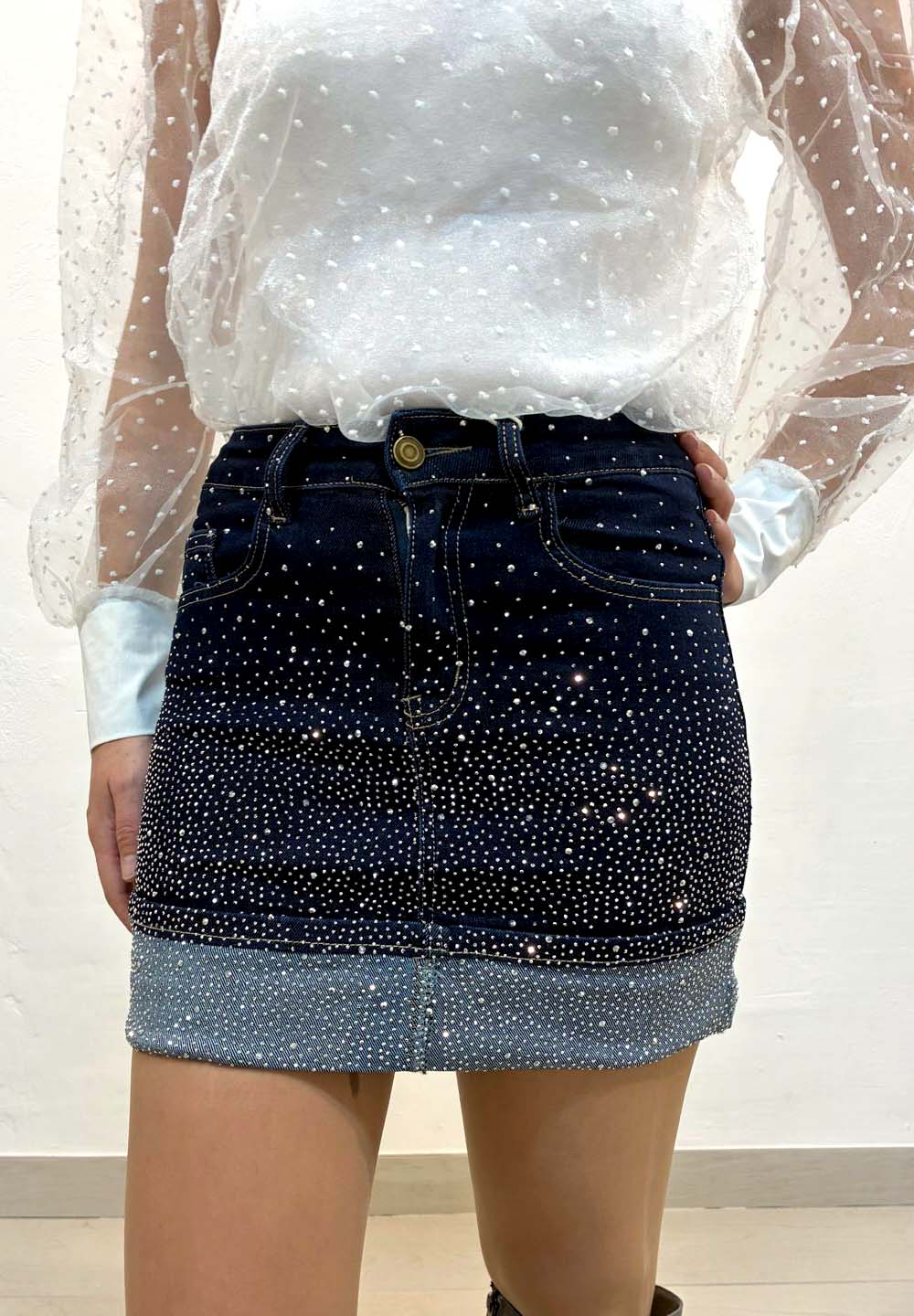 Falda Vaquera Brillos