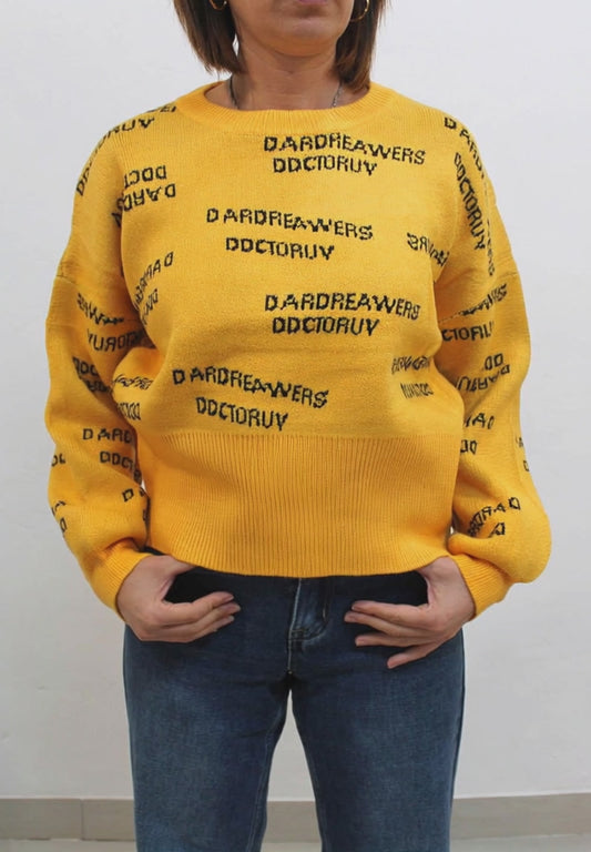 Jersey de Punto con Letras