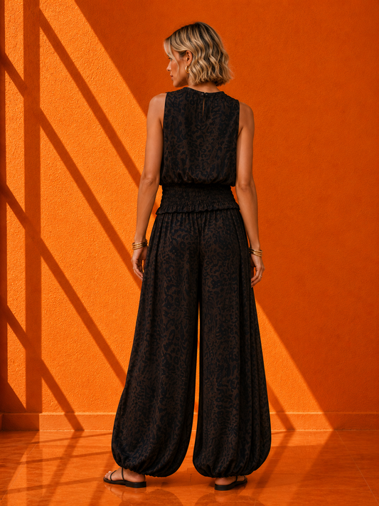 Conjunto Negro Animal Print
