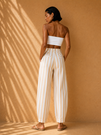 Pantalón Rayas Capri Chic