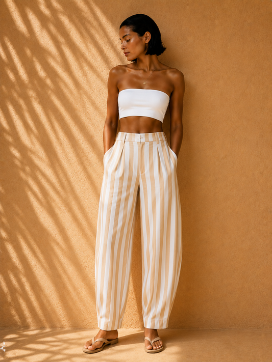 Pantalón Rayas Capri Chic