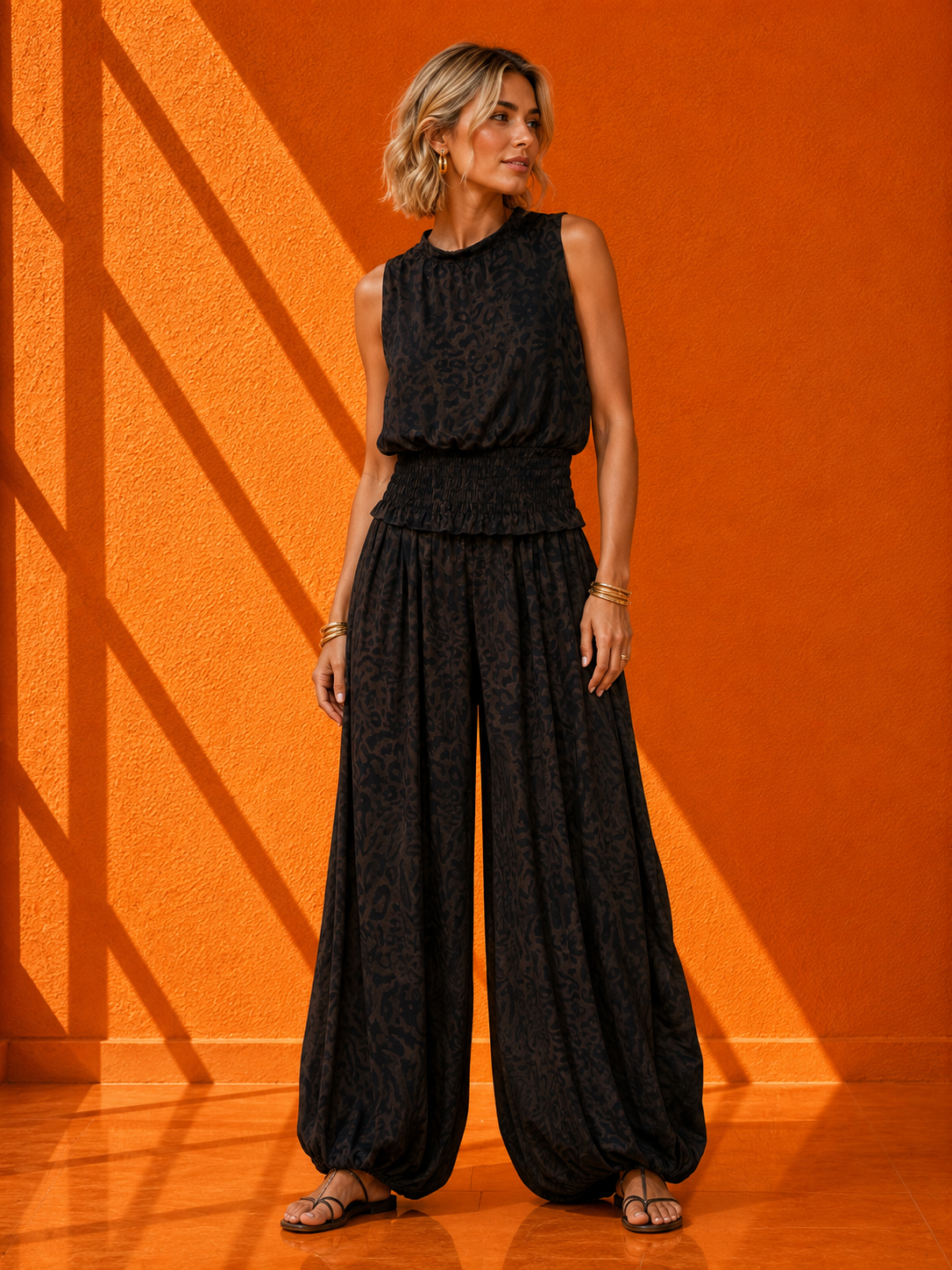 Conjunto Negro Animal Print