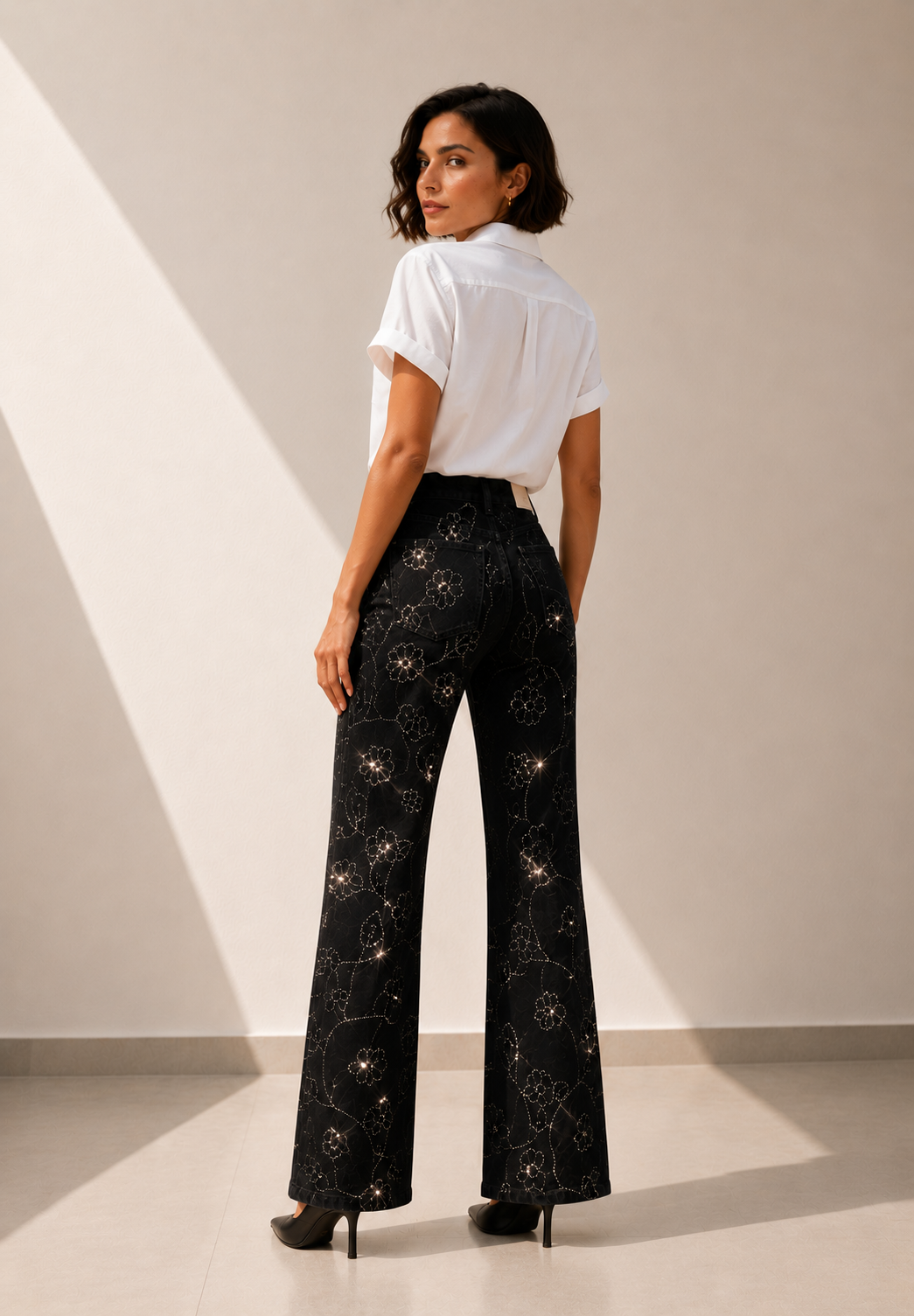 Jeans con strass para un estilo deslumbrante y moderno