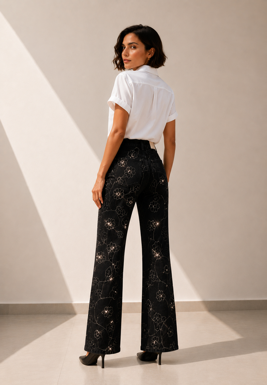 Jeans con strass para un estilo deslumbrante y moderno