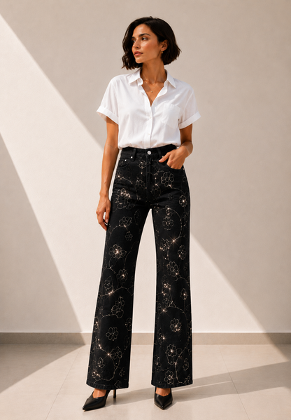 Jeans con strass para un estilo deslumbrante y moderno
