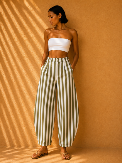 Pantalón Rayas Capri Chic