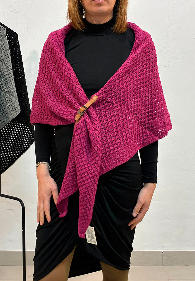 Chal calado rosa