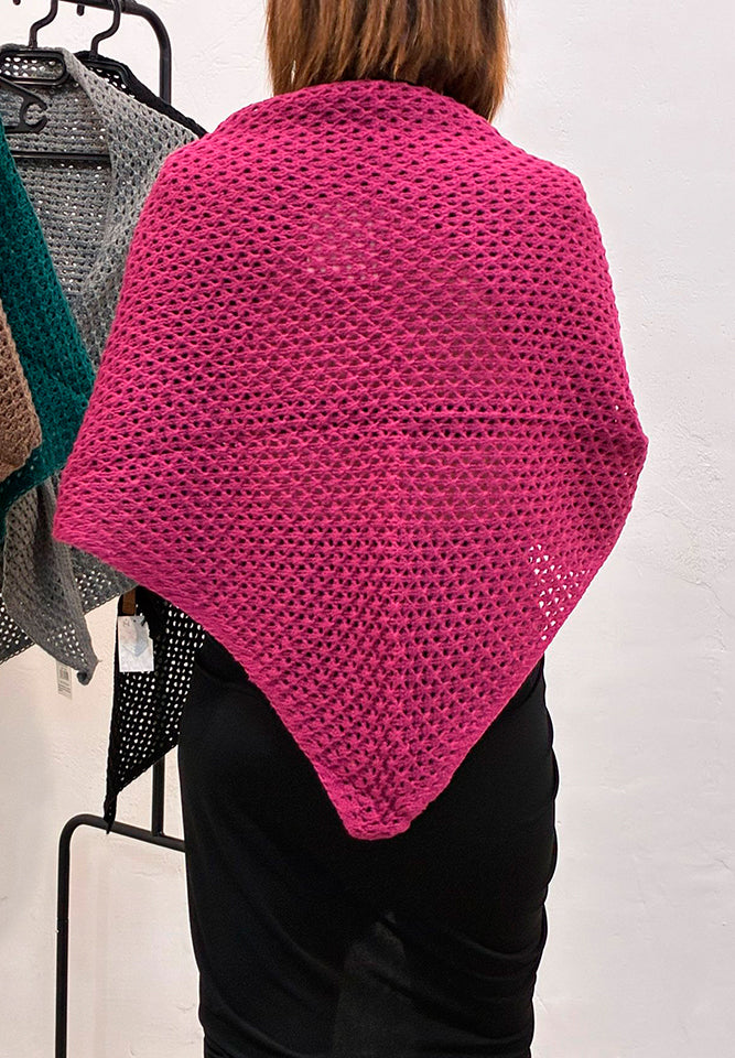 Chal calado rosa
